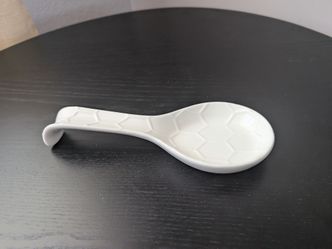 White Ceramic Spoon Rest