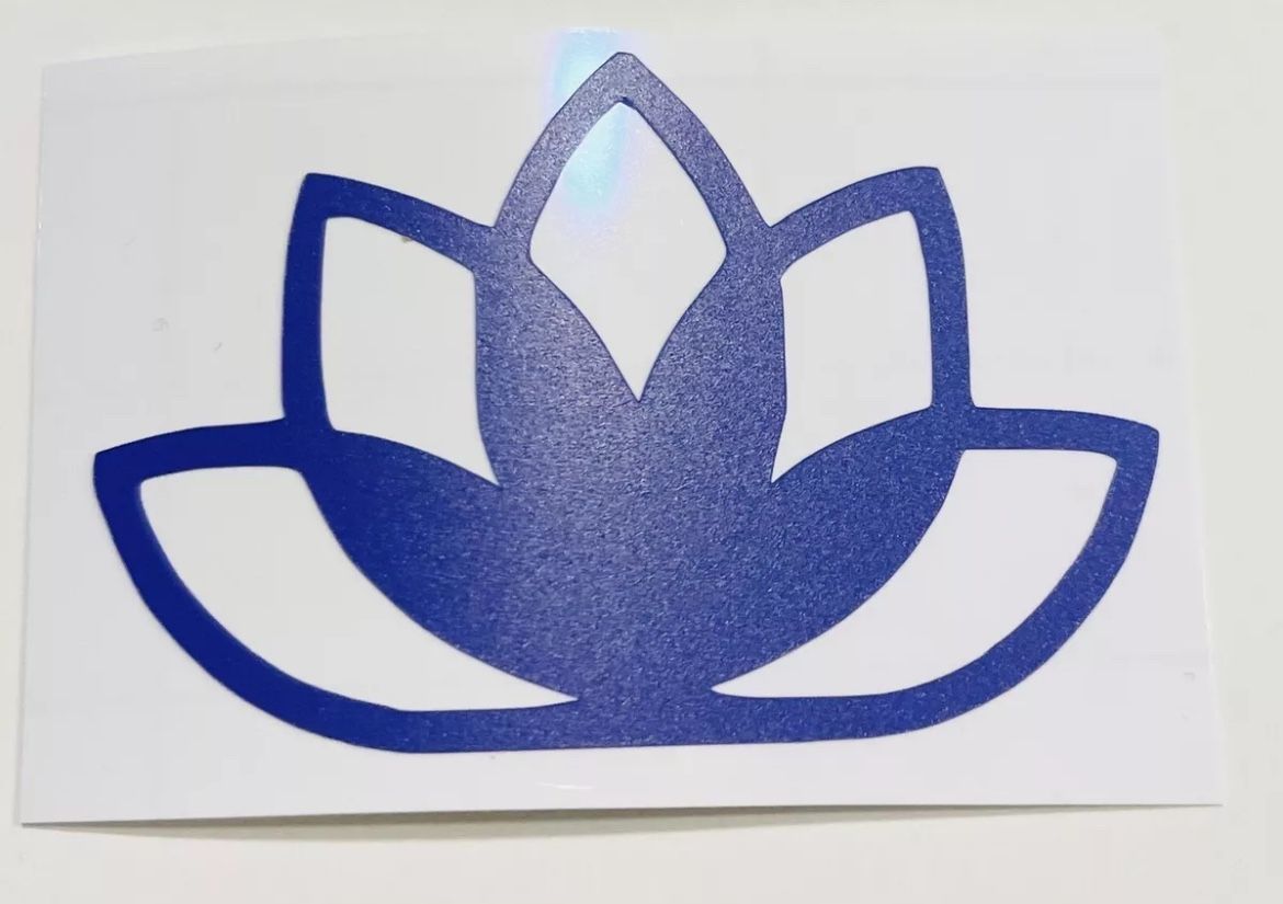 Lotus Decal Sticker in Purple, 2”x1.5”, NEW!