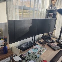 Two Computer Monitors