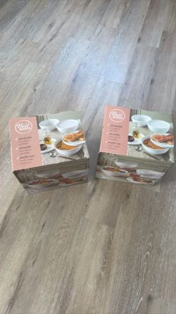 6 pc bowl/ plate/lid set