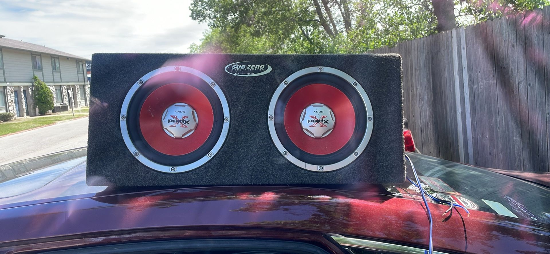 2, 10 Inch Sony Subwoofers. With Pioneer 900w Amp And Wires