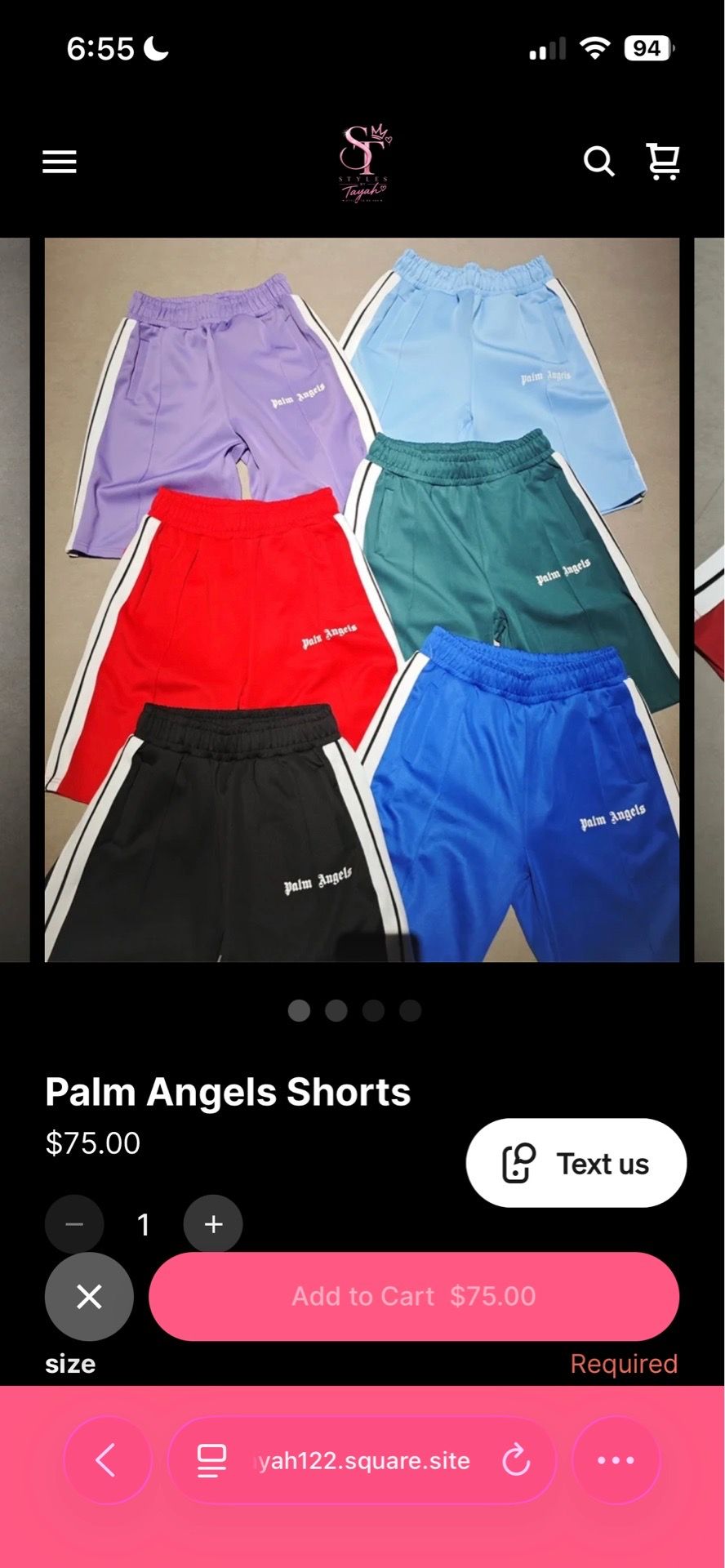 palm angels shorts