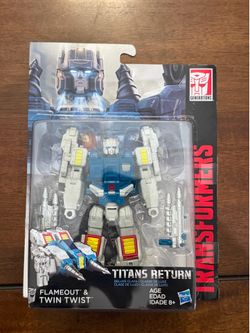 Transformers Generations Titans Return FLAMEOUT & TWIN TWIST New