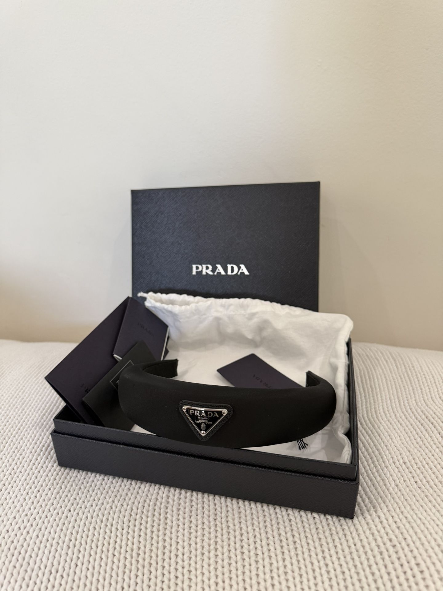 Prada Re-Nylon Headband, Brand New Full Set