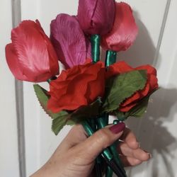 bonitas Lapiceras ROSAS Y TULIPANES Para Maestros,compañeros De Trabajo