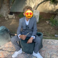 Boys Calvin Klein Suit With Shirt And Vest Size 12