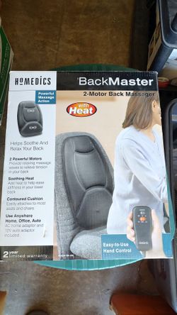 HoMedics BackMaster 2-Motor Heated Cushion (Model BK-150) NIB