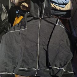 Black Zip Up Hoodie