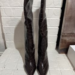 Schutz Embossed Leather Boots