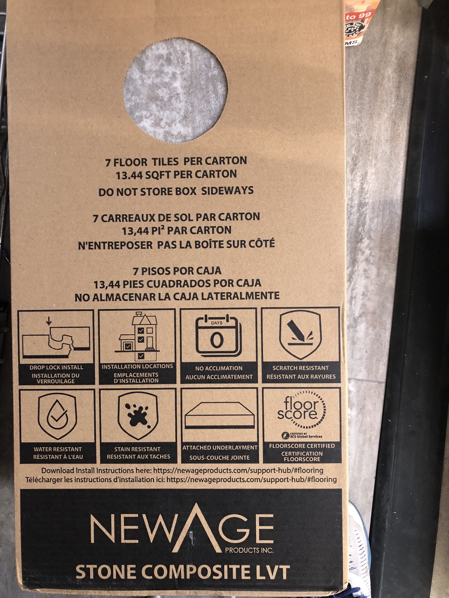 NewAge Stone Composite Flooring. Sandstone Color