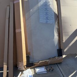 New Bascos Celesta Frameless Shower Door Panel 3/8 Glass 58x76 – $400 OBO
