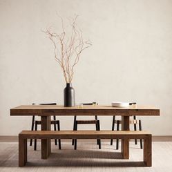 West Elm - Emmerson Reclaimed Solid Wood Dining Bench -73” Dark Gray