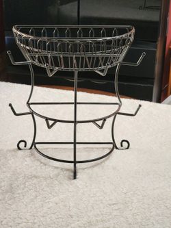 K Cup Coffee Pod Coffee Cup Holder 8cup Countertop Display Black Metal 14"x 12"