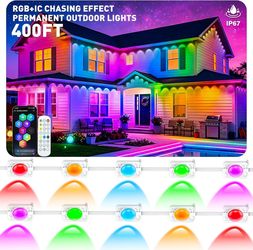 Brand new in box 400FT Permanent Outdoor Lights, Smart RGB+IC Eaves Lights for House, App & Remote Control, LED Roofline Lights, Waterproof Exterior H