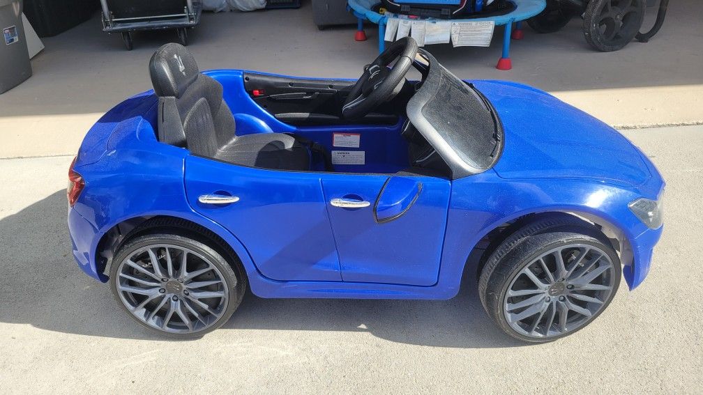 Kids Blue Licensed Rideon Lamborghini Electric Chargable Car With Remote