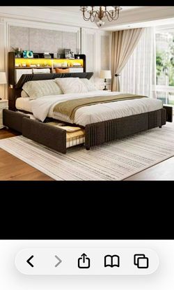 California King bookcase bed frame