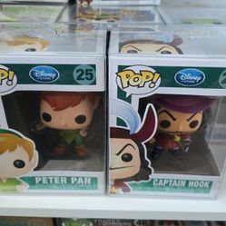 Captain Hook 26 Peter Pan 25 disney store Funko Pop