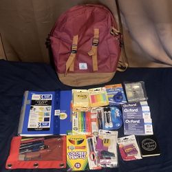 Back-to-School Backpack Set – Lightly Used Red Everest Backpack + NEW Supplies!
