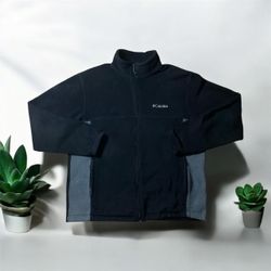 Columbia Jacket Men's Small Black Fleece Outdoors Hiking Gorp Utility Camping