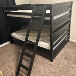 Full Over Full Wood Nice Bunk Bed 