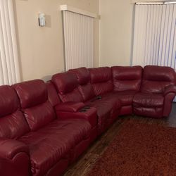 Red Recliner Couch 