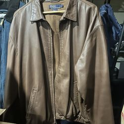 Vintage Polo Leather Jacket Size XL 