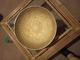 12x3.5 Inch Brass Decoration Bowl