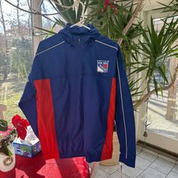 NY Rangers Windbreaker Jacket Hoodie 
