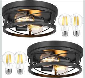 2 pack- 4-Light Flush Mount Ceiling Light Fixture