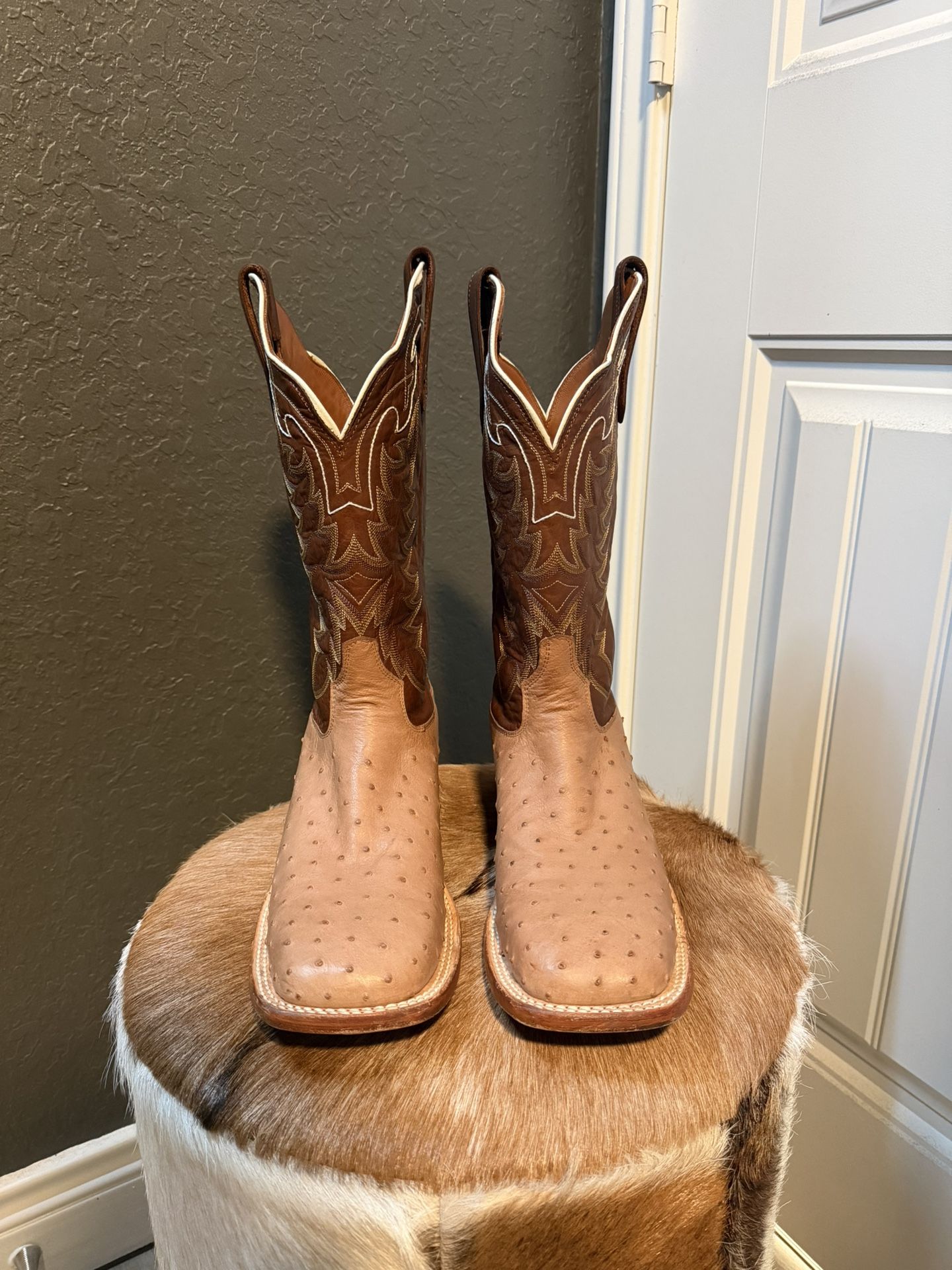 Tony Lama Ostrich Cowboy Boots