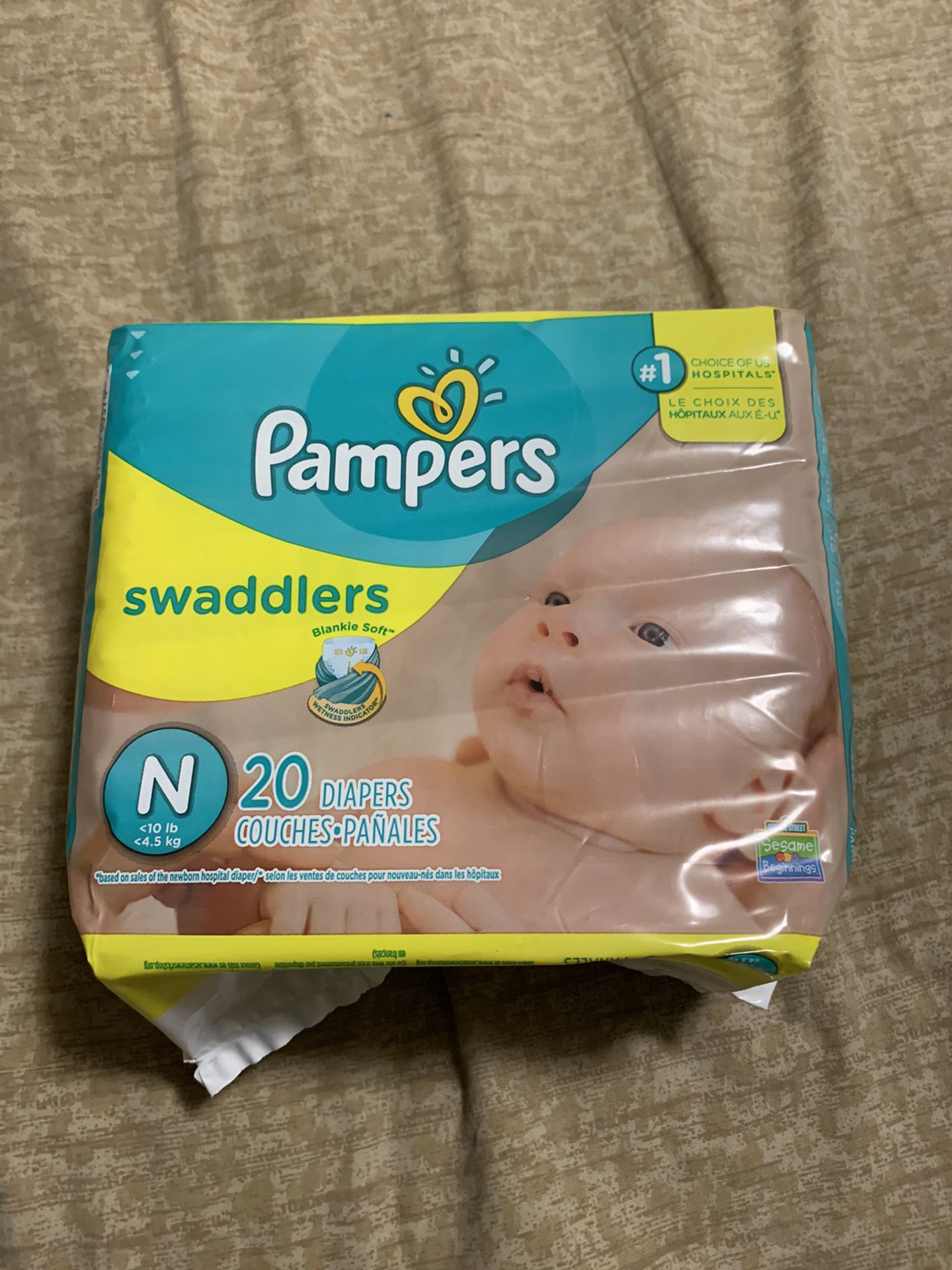 9 pampers swaddlers newborn brand new