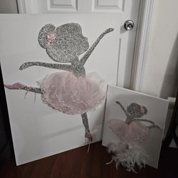 Ballerina Wall 3D Decor, 2 Pieces 