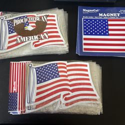BRAND NEW 88 Magnetic American 🇺🇸 Flags, Size 8.5 x 5.5