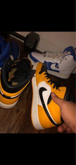 Air Jordan’s Yellow Black & White Size 10.5