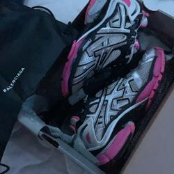 Balenciaga Runner Sneaker Silver Pink