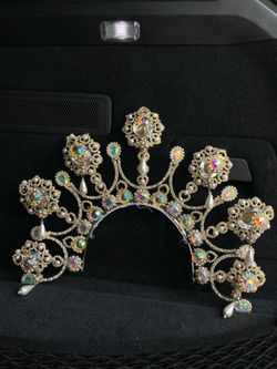 a rare vintage handmade tiara by renowned American designer Lawrence (Larry) Vrba