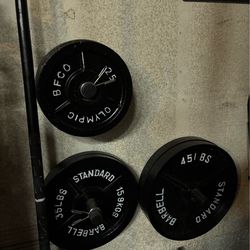 Olympic barbell plates 260lbs