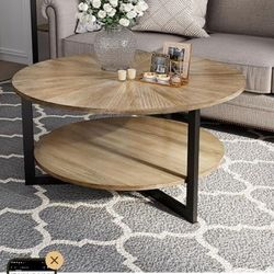 coffee table, rustic wood, 33.5"