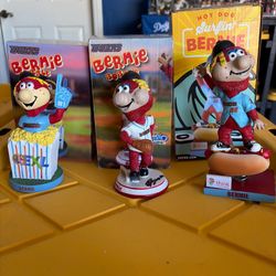 Bernie Mascot Bobbleheads Lot of 3