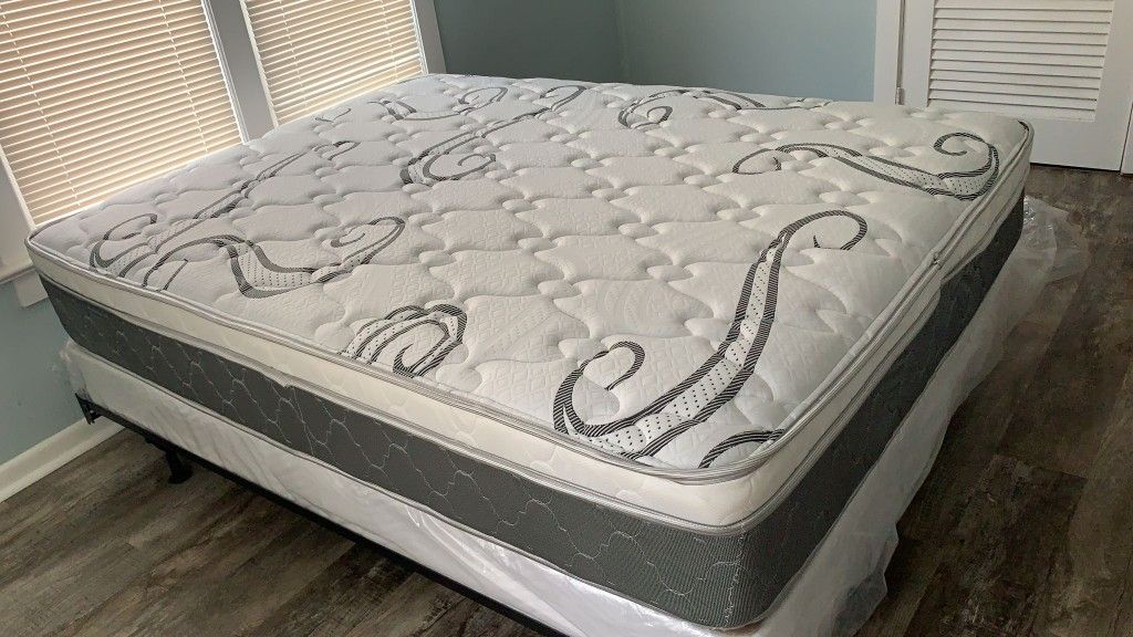 New queen mattress and box spring Bed frame is not included