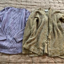 Croft & Barrow® Cable-Knit Sweater and extra sweater