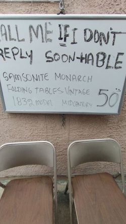 Samsonite Monarch Vintage Folding Tables