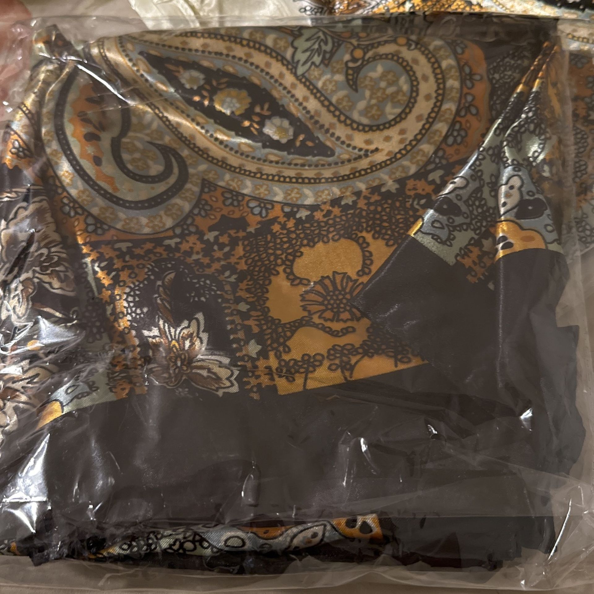 Black Head Scarf Silk Bandana