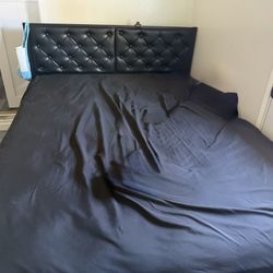 Black Bedding Frame + Mattress