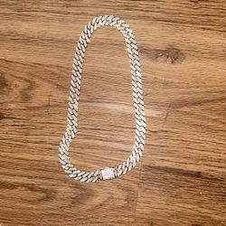 VVS Cuban 14k White Gold 