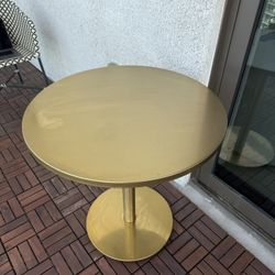 Stainless-steel Outdoor Bistro Dining Table From CB2