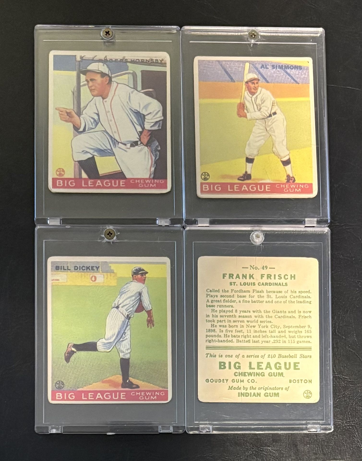 Goudey HOF Aged Reprint Lot (4 Cards)