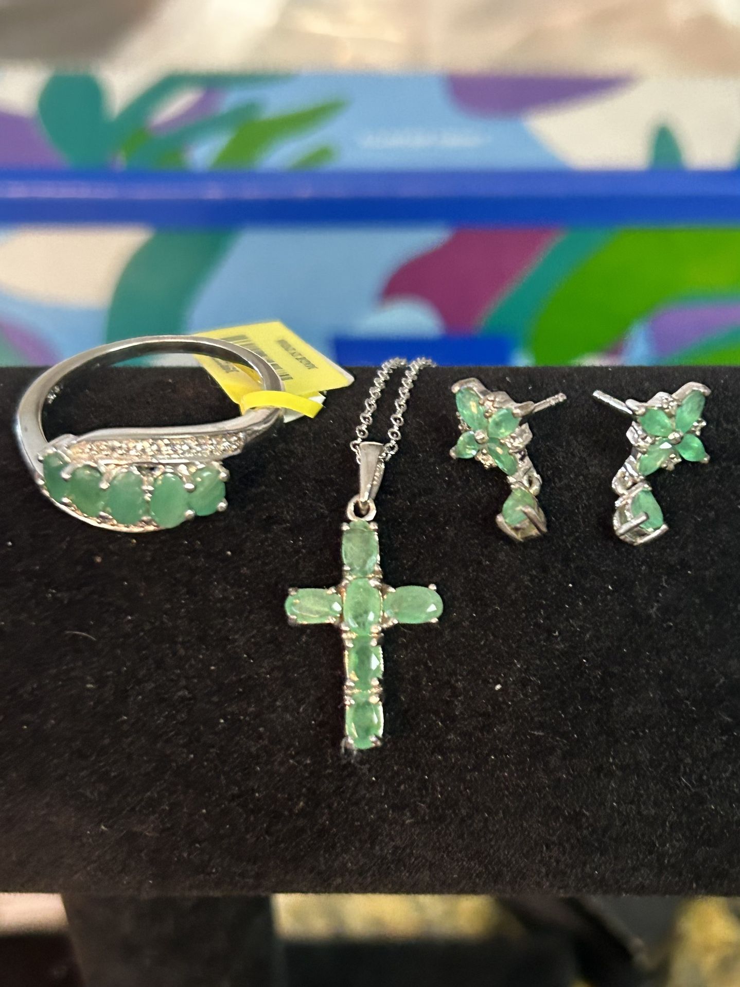 Kagem Zambian Emerald Jewelry Set
