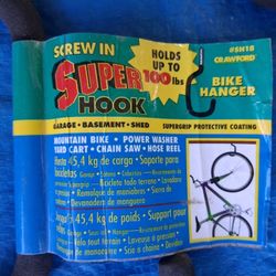 Hooks for hanging bycyles, etc.