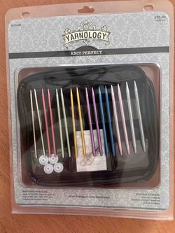 New Yarnology Knit Perfect Knitting Needle Set sizes 2-15 with cables